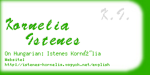 kornelia istenes business card